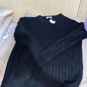Black Cable Sweater New With Tags